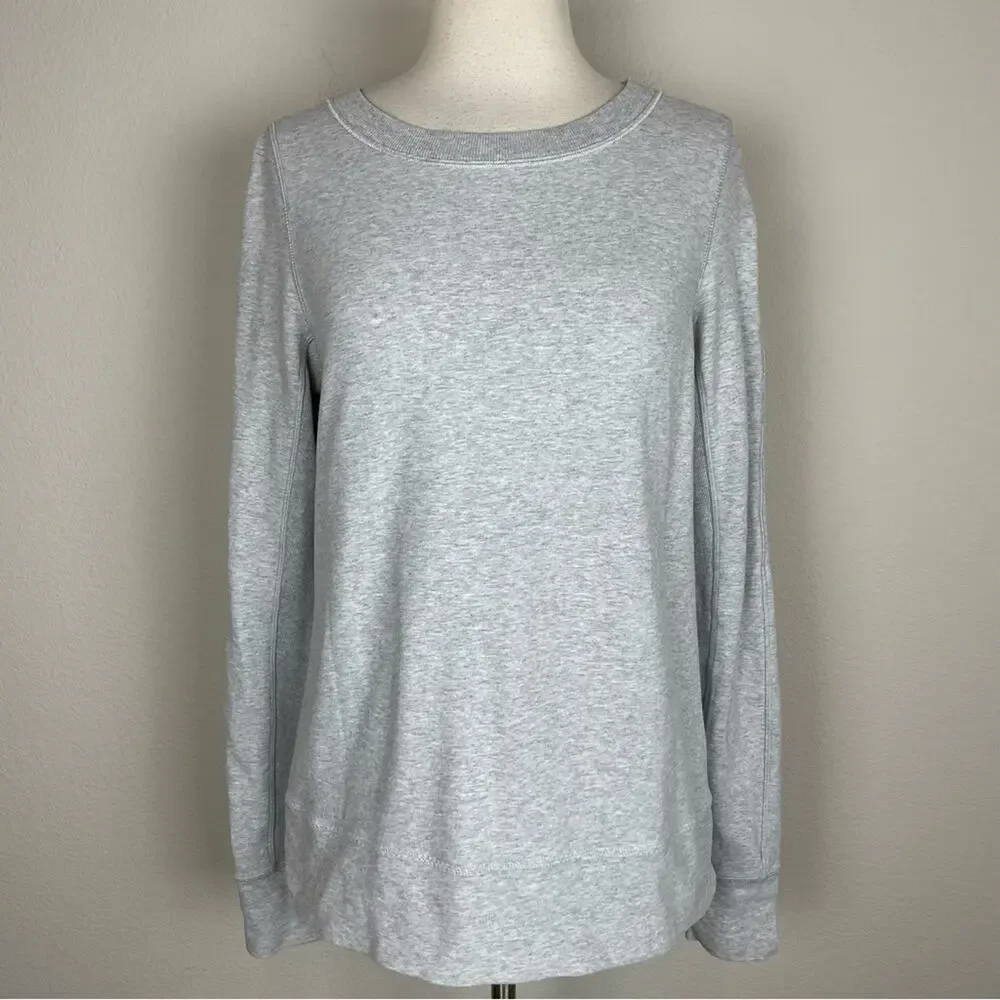 Lululemon Gray Crew Neck Long Sleeve Athletic Sweatshirt Small